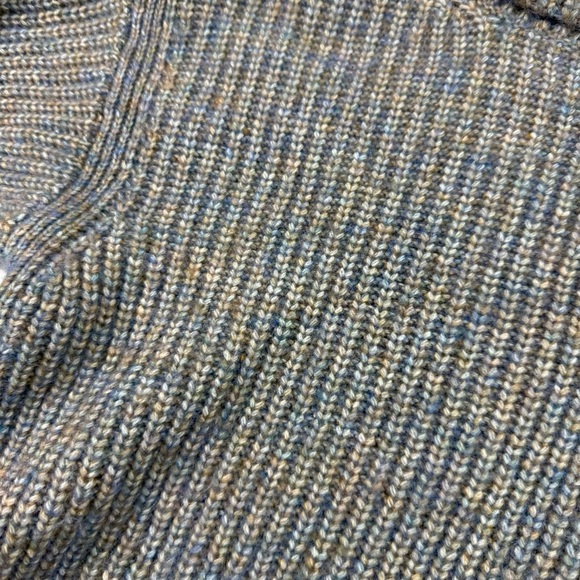 Ann Taylor Boxy Ribbed Sweater Blue MultiTurtleneck - Picture 5 of 7